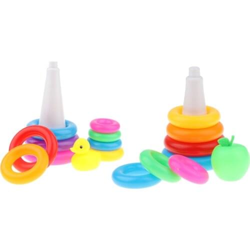 2pcs/set Kids Babys Bath Tub Floating Toy Set - Colorful Stacking & Nesting Rings Playset, Birthday Gift