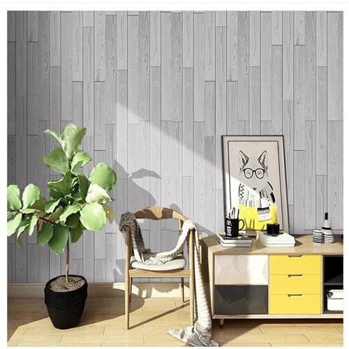 3D PVC Wood Grain Wall Stickers Paper Brick Stone wallpaper Rustic Effect Self-adhesive Decor Sticker Room Sofa TV Background 3M