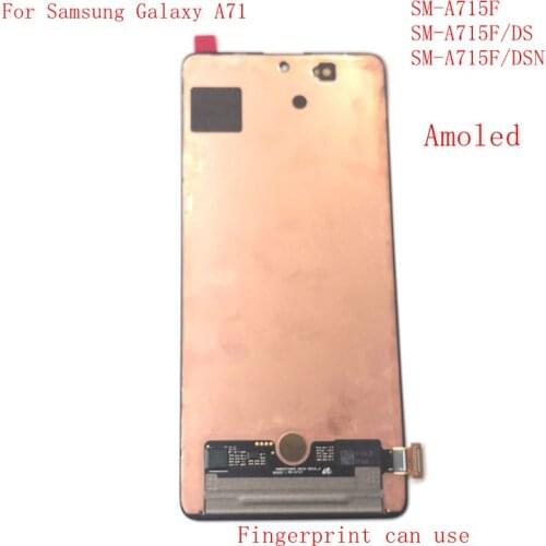 6.7'' Original Amoled For Samsung Galaxy A71 SM-A715 A715 LCD Display Touch Screen Digitizer frame Full SM-A715FN/DS SM-A715Y/DS