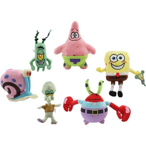 Patrick Star Squidward Tentacles Eugene Sheldon Gary soft stuffed dolls cute toys