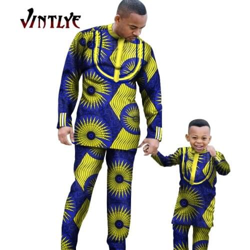 2020 African parent-child suit for everyday party wear African family style suit Father and son suit wyq340
