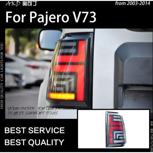 Car Styling for Pajero V93 Tail Lights 2006-2020 Pajero V97 LED Tail Light Rear Lamp DRL Brake Signal Reverse auto Accessories