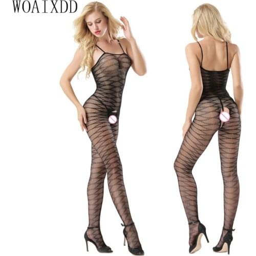 Brand Women Sexy Lingerie Lace Perspective Hollow Out Mesh Cloth Ladies Sexy Bodystockings Erotic Teddy Sleepwear Sex Products