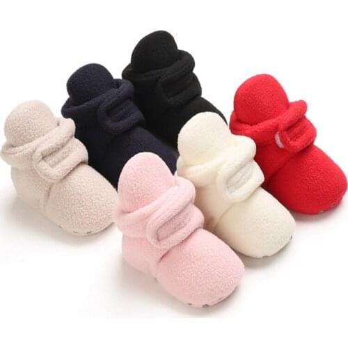 Autumn Newborn Baby Boy Girl Soft Cotton Crib Warm Shoes Soft Bottom Frist Walking Shoes 0-18M