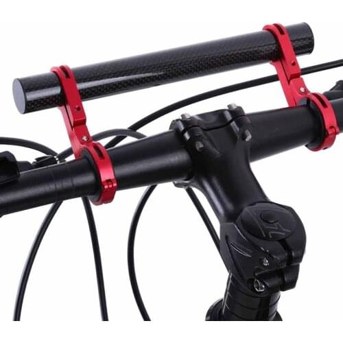 Double Clip Carbon Fiber Bicycle Handlebar Extension Lamp Bracket Telephone Bracket Bracket Bracket Space Saving Plus 2 Hex Wren