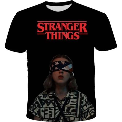 Stranger Things T-shirt Boy Clothes Funny Street Oversized Hip-hop T-Shirts Summer Childrens Wear Fashion Casual Harajuku Top