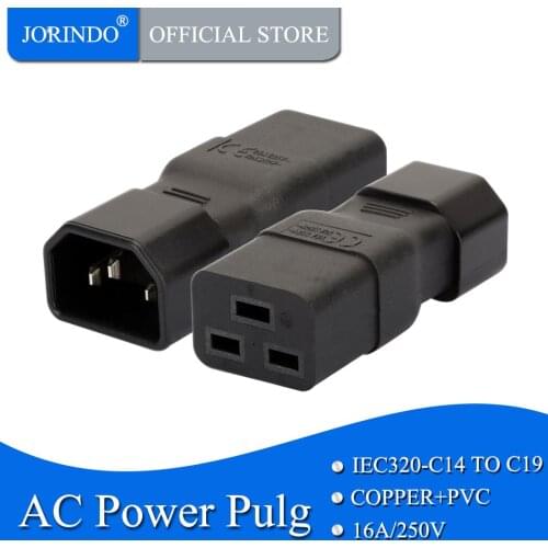 JORINDO PDU PSU APC UPS IEC C14 male to C19 adapter, IEC C19 to C14 adapter PLUG Computer room server power conversion adapter