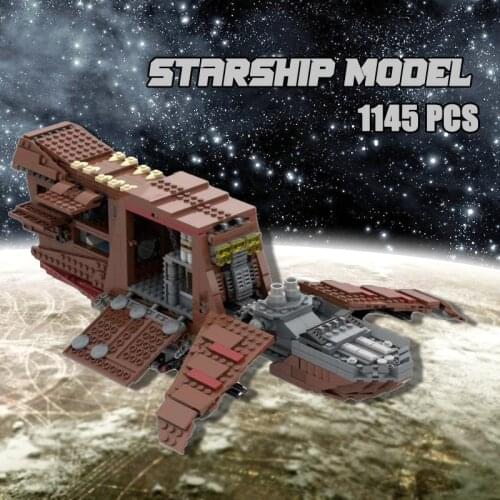 Building Blocks MOC Assembly Model Starship Kids Film Ideas Yv-666 light Cargo Ship Childrens Toy Gifts 1145PCS