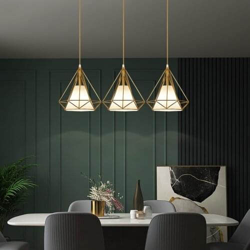 Creative Gold Pendant Lights LED Cord Hanging Pendant Lamp For Living room Kitchen Bedroom Nordic Bar Light luminaire suspension