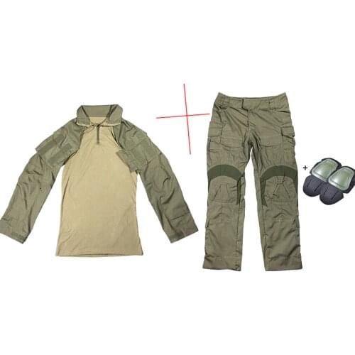 New G3 Uniform Combat Shirt Pants with Knee Pads Military Airsoft Uniform Tactical Paintball Hunting Clothes BDU Camouflage