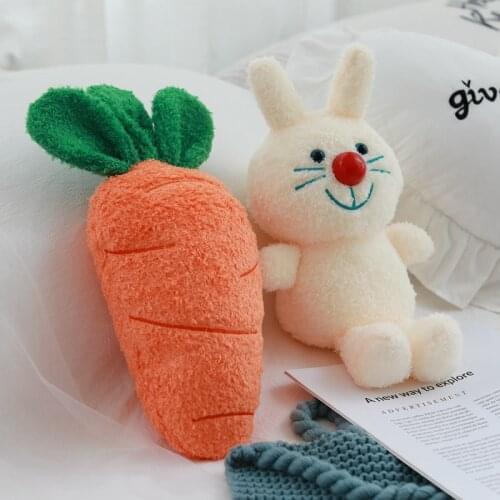 New Cute Rabbit Plush Toy Soft Stuffed Cartoon Carrot Doll Bedroom Decor Baby Girls Appease Toys Children Kids Birthday Gifts