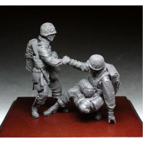 New Unassembled 1/35 Winter US Paratroopers include 2 soldiers Resin Kit DIY Toys Unpainted resin model