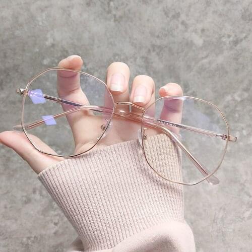 Trendy Office Cat Eye Anti Blue Light Oversized Glasses Computer Women Blue Blocking Gaming Big Size Eyeglasses Alloy Frame
