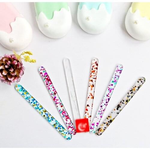 1pcs Acrylic Jelly Color Scrub Cakesicle Sticks Parent-child DIY Ice Cream Stick Popsicle Craft Model Tool Cupcake Toppers