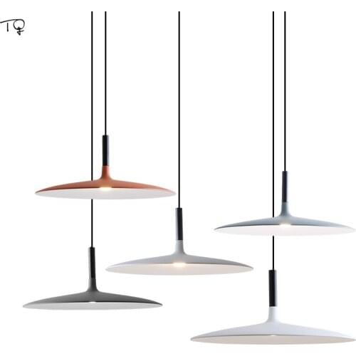 Nordic Designer Industrial Flying Saucer Pendant Light Modern Simple LED Hanging Lamp Dining Room Restaurant Bar Study Luminaire