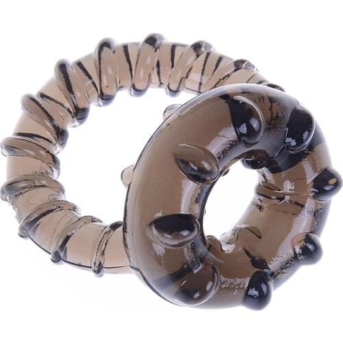 Lover Sexy Toy Condoms Couple Play Games Dual Ring Men Soft Silicone Time Delay Condoms Ring Cockring Lasting Product