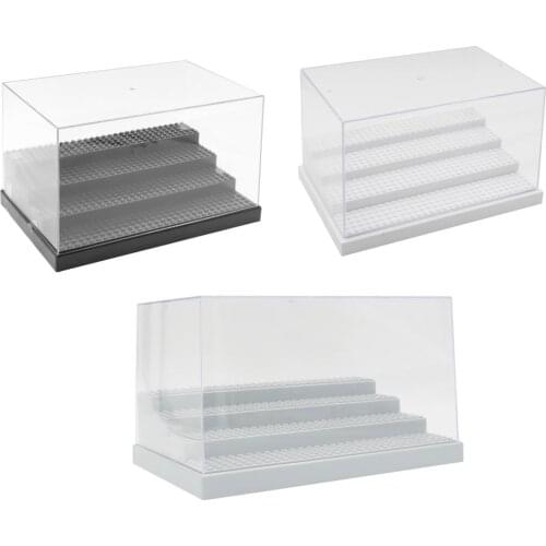 Transparent 4Step Acrylic Anti-dust Display Case with Base 25x17x14.5cm fit Animal Figures Doll