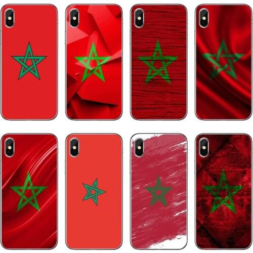 MA Maroc Morocco Flag Transparent Phone Case For iPhone 12 11 Pro Max Mini XS Max XR X 8 7 Plus 6 6S Plus 5 5S SE 2020