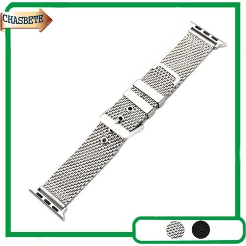 Stainless Steel Watchband 38mm 42mm for iWatch Apple Watch / Sport / Edittion Metal Strap Band Loop Belt Wrist Bracelet Silver