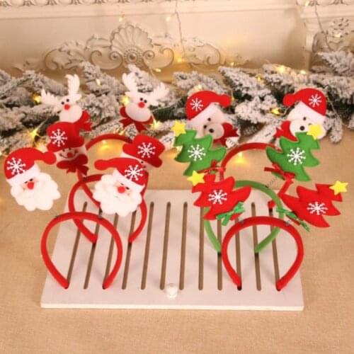 Christmas Headband Santa Tree Elk Antlers Headband Xmas Navidad Party Kids Favor Headwear Christmas Decorations Party