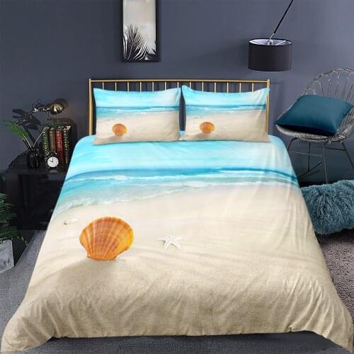Sunny Beach Pattern 3D Printed Duvet Cover Pillowcase Luxruy Home Textiles Bedding Set Single Twin Double Queen KIng 2/3 Pcs