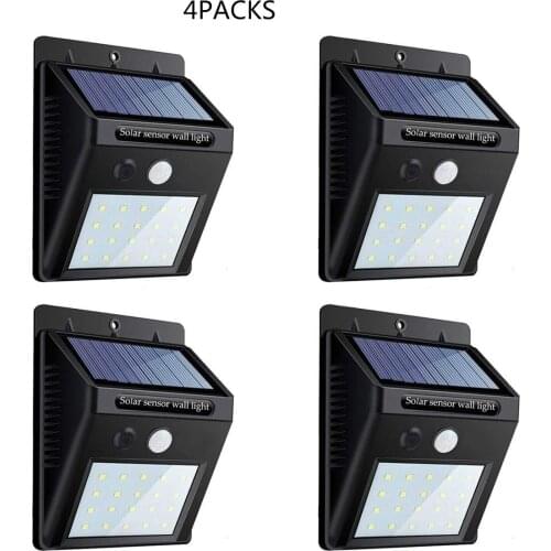 Solar Lights Outdoor Motion Sensor Light with 30 LED for Patio, Deck, Yard, Garden with Motion Activated Auto On/Off (4-Pack)