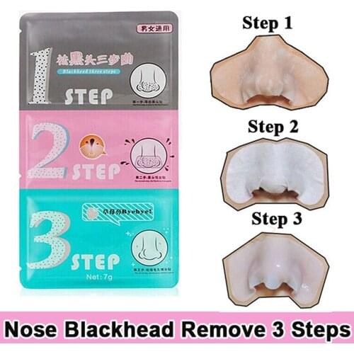 Pig Nose Clear Blackhead 3-Step Kit, Deep Cleansing Pore Strips, Nose Strips for Blackhead Removal on Oily Skin with Instant