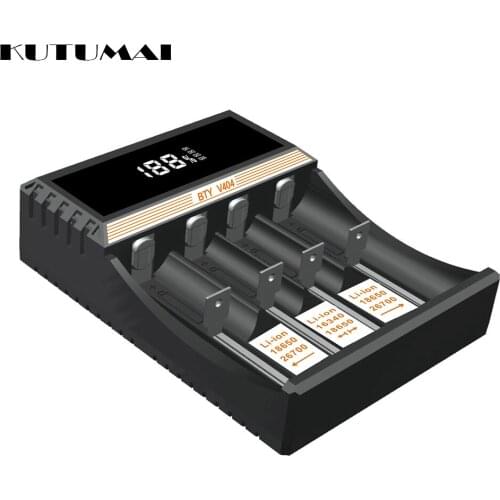 4 Slots LED 5v 2A Smart Charger for AA/AAA/18650/26650/16340/14500/10440/18500 Li-ion NIMH Rechargeable battery Charger 4 Bay