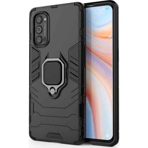 For Oppo Reno 4 Case Luxury Ring Back Cover Stand Armor Shockproof Case For Oppo Reno 4 Pro Reno4 Protective Phone Case