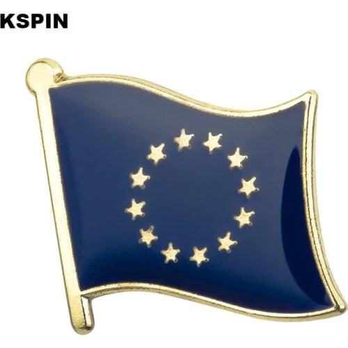European Union Flag Badges Metal Pin for Clothes Rozet Makara Replica Coins XY0023