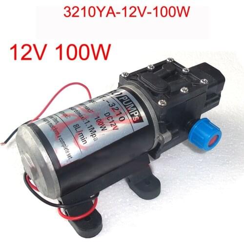 100W small Water Pump 12v 24V DC8L/min100W Micro Car Diaphragm High Automatic Pressure Switch,100W car wash pump