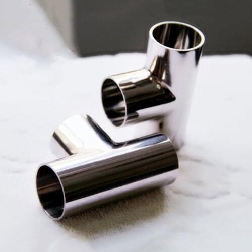 12.7mm Pipe OD Butt Welding Tee 3 Way SUS 304 Stainless Steel Sanitary Fitting Spliter Homebrew Beer Wine
