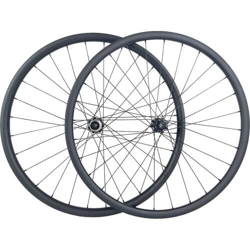 1240g 29er MTB XC GRAVEL tubeless carbon wheels 27mm wide center lock CL 700c cyclocross road disc wheelset 12X100 15X100 12X142