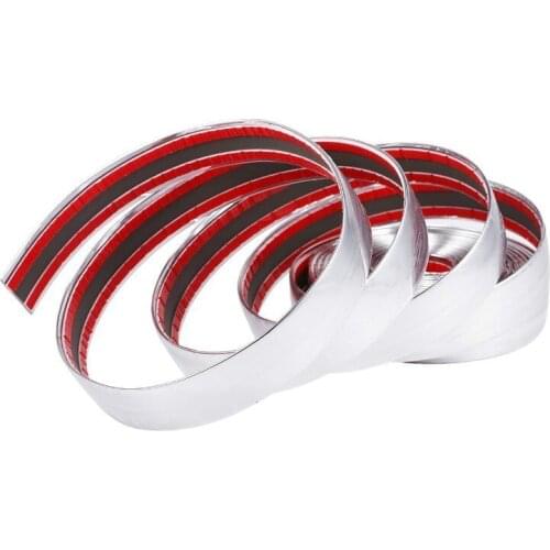 13M Silver Car Chrome DIY Molding Decorative Strip For Grille Window Bumper Door Edge Scratch Protection Cover