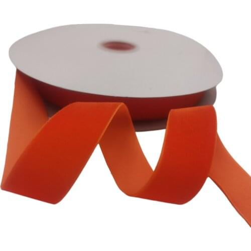 25MM X 25Yards Nylon Orange Velvet Ribbon Single Face for Handmade Gift Bouquet Wrapping Home Party Decoration Christmas