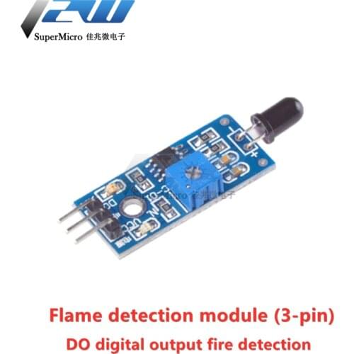 LM393 3-Pin IR Fire Detection Sensor Module for Arduin o Diy Kit