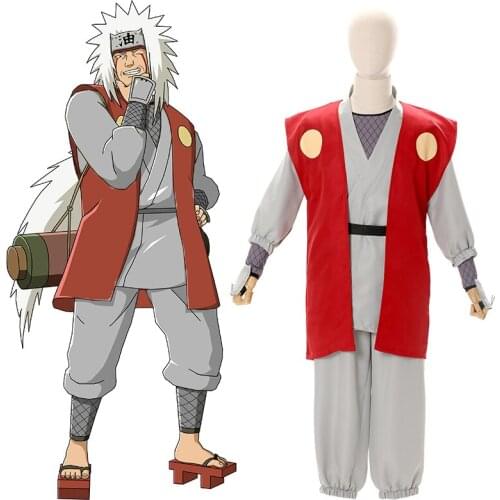 Anime Naruto Cosplay Costumes Jiraiya Cosplay Costume Kimono Halloween Carnival Party Ninja Cosplay Costume
