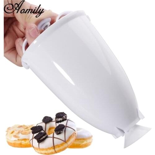 Aomily DIY Doughnut Maker Plastic Batter Baking Decorating Tools Dispenser Donut Cookies Tools Tart Making Kitchen Bakeware