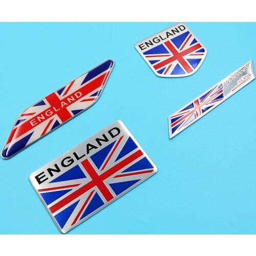 Car Aluminum 3D Sticker Decoration United Kingdom England National Flag Emblem Badge Stick UK Stickers Flag Decals