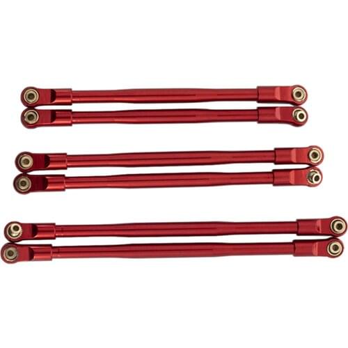 For 1/10 Axial RBX10 RC Crawler Car Upgrade Parts 6pcs/set Metal Pull Rod Suspension Link Rod