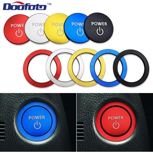 Doofoto Car Styling Start Stop Ring Engine Car Ignition Button Cover Case For Toyota 86 FR-S Corolla C-HR CHR C HR Rav4 Yaris