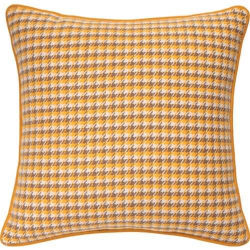 DUNXDECO Cushion Cover Decorative Pillow Case Luxury Vintage Shiny Orange Swallow Gird Art Coussin Bedding Sofa Cushion Cover