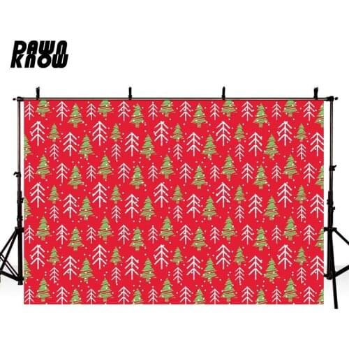 DAWNKNOW Cartoon Tree Photography Background Wedding Photocall Red Wall Photographic Backdrop Photo Studio Children lv2619