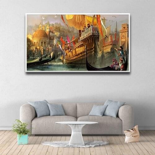 Hot Hd Landscape Art Oil Painting Fashion Canvas Art Prints And Posters Ladies Room Decor Wall Pictures Living Room Decor