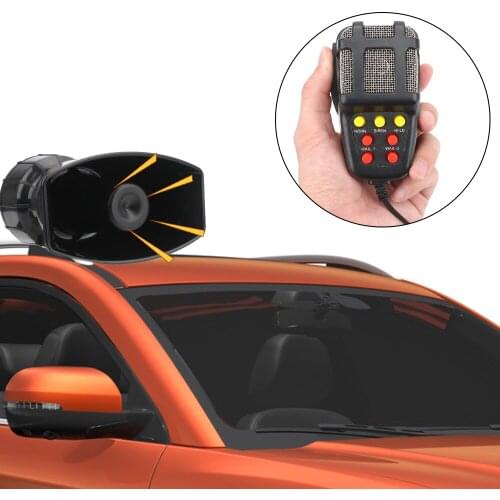 Speakers Loud Police Siren Air Horn Megaphone Tone Car Horn Car Warning Alarm Mic PA System Emergency Amplifier Hooter 12V 100W