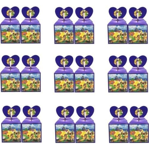 Kids Favors Animal Crossing GameTheme Birthday Party Candy Boxes 8.5*8.5*18cm Wedding Party Gift Box Baby Shower Small Cake Box