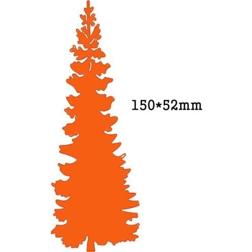 Metal Die Cuts Craft Stencil Christmas Tree 150*52mm Cutting Dies For DIY Scrapbooking Paper Cards Embossing Making Die Template