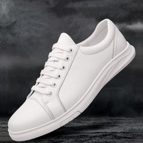 Handmade Fashion Luxury Mens Sneakers Brand Mens Shoes Casual Genuine Leather High Quality Man White Black Retro Male Footwear