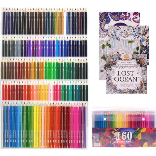 Premium 160 Colors Wood Colored Pencils Set Artist Painting Oil Based Pencil for School Drawing Sketching Art Supplies