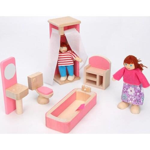 5Pcs Miniature Dollhouse Furniture Toys Set Miniature Furniture For Kids Simulation Furniture Toys Pretend Play Dolls Set